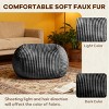 SEVOBAL Sofas Premium Memory Foam Bean Bag Chair with Widened Armrests and Anti-Slip Bottom for Living Room Bedroom, Gray, 34"*34"*24" - 4 of 4