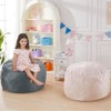 Itopfox Kids Convertible Bean Bag Chair Bed - Soft Floor Mattress for Boys & Girls, Cozy Reading Nook & Classroom Seating, Charcoal - 2 of 4