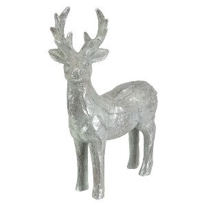 Northlight Faux Wood Grain Standing Deer Christmas Figure - 10.5" - 1 of 4