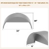 COZONY 2 Pack Single Axle Trailer Fenders with Backs, 32"x9"x15" Steel Diamond Plate, Fits 14-16" Wheels, Replacement for Car, Cargo, Utility Trailer - 2 of 4