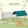 Akoasm 73 Inch Small Playpen & Yard Fence with Roof For Rabbits, Chicken And Chinchillas Indoor & Outdoor-Green - 3 of 4