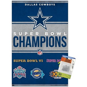 Trends International NFL Dallas Cowboys - Champions 23 Unframed Wall Poster Prints - 1 of 4