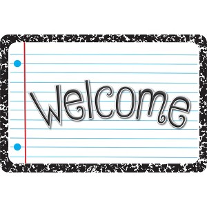 Ashley Productions® The Original Fun Mat™, Welcome Mat, 15.5" x 23.5", White Composition Welcome - 1 of 1