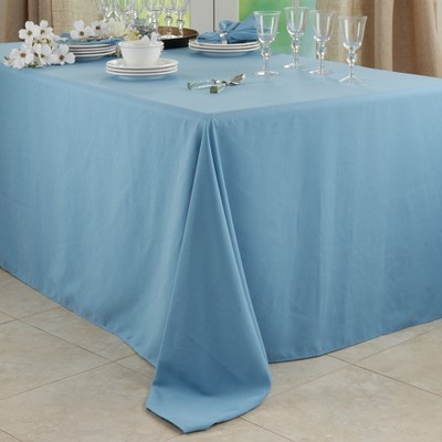 Blue Rectangular Fabric Everyday Tablecloth