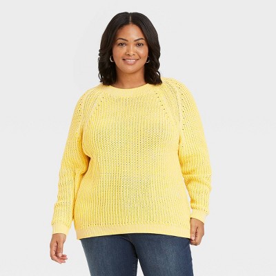 yellow pullover sweater women's