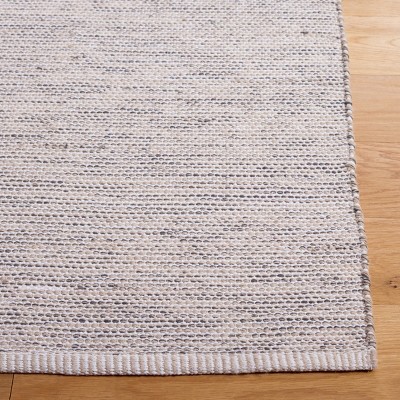 Ivory Abstract Handwoven Cotton 27'' Flatweave Rug