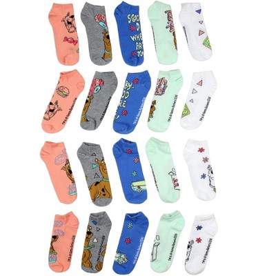 Scooby-Doo! Socks Women's Life is Sweet Groovy Snacks 10 Pairs Low Cut Ankle Socks