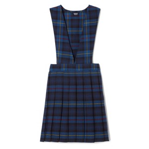French Toast School Uniform Girls Plaid V-Neck Pleated Jumper - 1 of 3