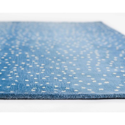 Denim Blue Hand-Tufted Wool 2' x 3' Area Rug