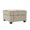 NicBex Modern 25.9" Square Storage Ottomans Wood Footstools with Polyester Fabric for Bedroom and Living Room - 2 of 4