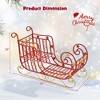 Costway Red Santa Sleigh with Large Cargo Area for Gifts Metal Christmas Holiday Decor - 4 of 4