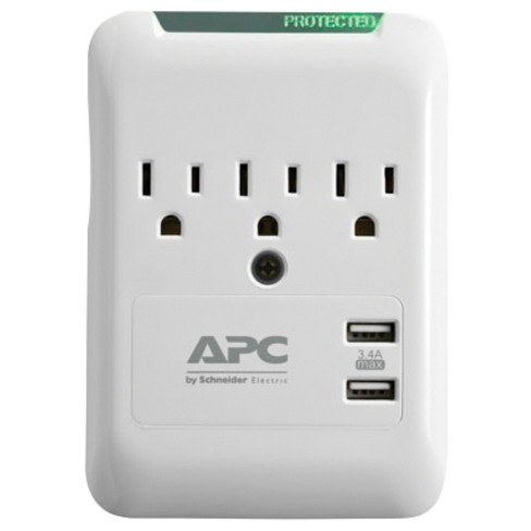 Power Gear 3-outlet Grounded Cube Tap With 2 Usb Ports 2.4a Surge 245j  White : Target