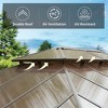 DOMETOUR 12x16ft Hardtop Gazebo Permanent Outdoor Gazebo, Patio Canopy Tent Shelter Aluminum Pavilion with Curtain & Net for Garden Backyard - 4 of 4