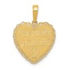 Black Bow Jewelry 14k Yellow Gold For My Daughter Reversible Heart Pendant, 17mm - 3 of 4