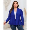 Clearlove Women Casual Blazer Open Front Long Sleeve Work Office Cardigan Jackets - 2 of 4