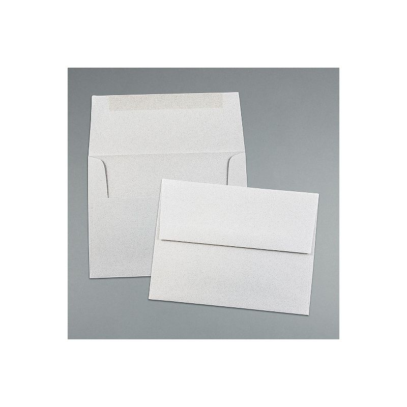 JAM Paper A2 Passport Invitation Envelopes 4.375 x 5.75 Granite Silver Recycled Bulk 250/Box, 4 of 5