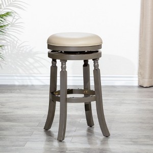 NicBex 30" Fabric/Leather Swivel Bar Stools,Counter Height Bar Stools with Padded Seat,360° Rotating Barstools for Kitchen Island & Home Bar - 1 of 4