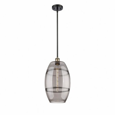Vaz - 1 Light Stem Hung Mini Pendant In Industrial Style-18.5 Inches Tall and 10 Inches Wide