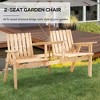 Patio Bench, Garden Bench with Middle Table and Umbrella Holeen Outdoor Bench for Patio, Porch, Poolside, Balcony - 4 of 4