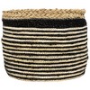 Northlight Set of 3 Tan and Black Striped Seagrass Storage Baskets with Braided Trim 17" - image 4 of 4