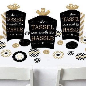 Big Dot of Happiness Tassel Worth The Hassle - Gold - 2025 Graduation Party Decor and Confetti - Terrific Table Centerpiece Kit - Set of 30 - 1 of 4