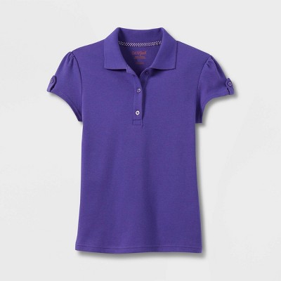 Girls Short Sleeve Interlock Uniform Polo Shirt Cat Jack