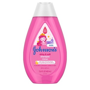 Johnson's Kids' Shiny & Soft Shampoo with Argan Oil & Silk Proteins, for Toddlers' Hair - 13.6 fl oz - 1 of 4