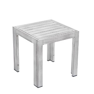 LeisureMod Modern Side Table Aluminum Patio Accent Table Chelsea Series - 1 of 4