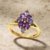 Ross-Simons 0.84 ct. t.w. Multi-Gemstone Floral Cluster Ring in 18kt Gold Over Sterling - 4 of 4
