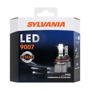 SYLVANIA 9007 LED -  Fog Lights For Cars and Trucks - Headlight Bulbs for Off Road Powersports - 6000k Cool White LED Light - Long-Lasting Bulbs - 1 of 4