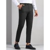 INSPIRE CHIC Men's Slim Fit Solid Stretch Flat Front Expandable Waist Work Business Pants - 2 of 4