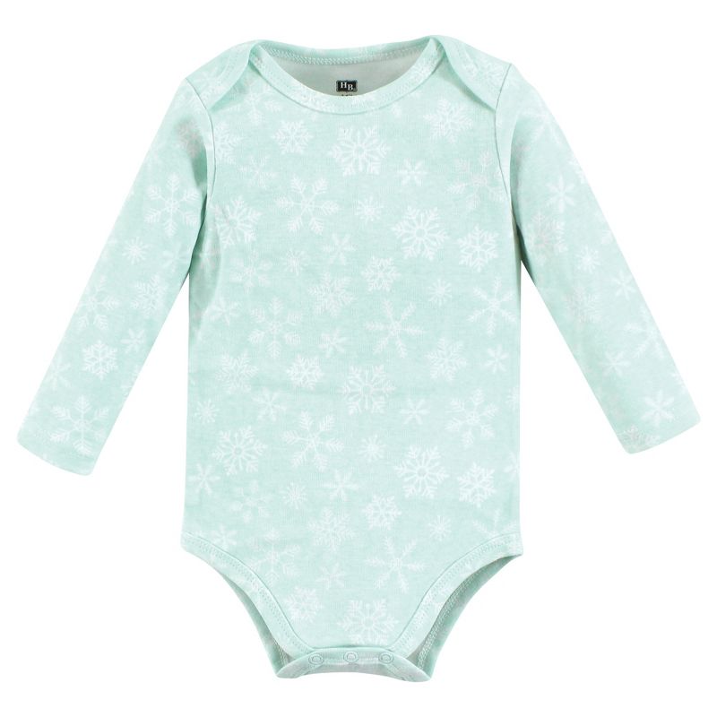 Hudson Baby Infant Girl Cotton Long-Sleeve Bodysuits, Girl Arctic Animals, 5 of 8