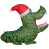 Gemmy Christmas Airblown Inflatable Alligator, 3 ft Tall, Multi - 3 of 4