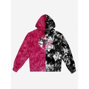 My Melody & Kuromi Long Sleeve Black & Red Adult Hooded Sweatshirt - 1 of 3
