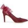 Allegra K Women's Pointed Toe Mesh Bow Decor Stiletto Heel Pumps - 4 of 4