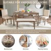 6-Piece Wooden Dining Table Set for 6, Kitchen Dining Table Set with 4 Upholstered Chairs and a Bench for Kitchen, Dining Room - 3 of 4