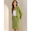 INSPIRE CHIC Women's Collarless Blazer and Formal Pencil Skirt Business Suit Set 2 Pcs - 4 of 4