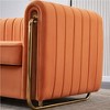 84" Contemporary Velvet 3-Seater Sofa with Gold Metal Legs, Pocket Spring Cushions and Solid Wood Frame - 4 of 4