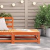 vidaXL Garden Footstool/Wood Outdoor Ottoman - Solid Pine Wood, Wax Brown, 27.6"x27.6"x11.8" - 3 of 4