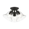 Livex Lighting Moreland 3 - Light Semi-Flush Mount in  Black - 2 of 4