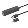 Manhattan® 3-Port USB 3.0 Type-C®/A Combo Hub with Gigabit Ethernet Network Adapter in Black - 4 of 4