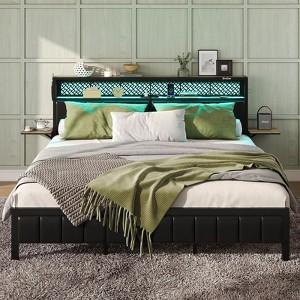 Bestier King/Queen/Full Size Bed Frame with Charging Station - 1 of 4