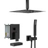 PAGED 12 Inch Ceiling Mount Square Shower Head with Waterfall Tub Spout and Rough-in Valve, Shower Heads for Bathroom - 3 of 4