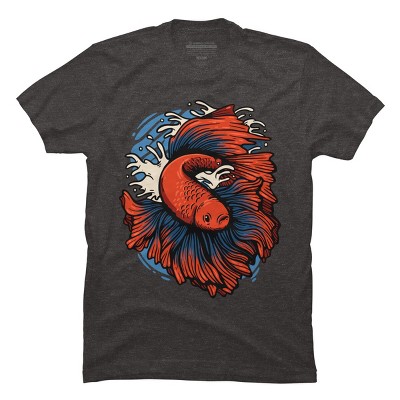 Men's Design By Humans Betta Fish By PentoolKnight T-Shirt