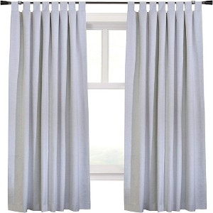 ThermaPlus Ventura Blackout 52" x 84" Curtain Panel Pair in White - 1 of 4