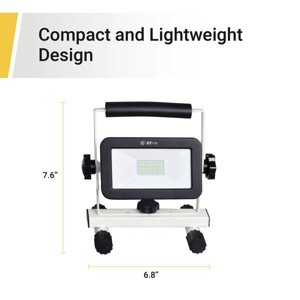 6-Pack 1200 Lumen LED Portable Work Light with H-Stand for Detailed Tasks in Workshops, Garages, or on Job Sites - 1 of 4