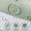 Shower Curtain Spa Waffle Weave Bathroom Sage Green Moisture Management Modern 72x72 - 2 of 4