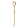 Black Bow Jewelry 14k Yellow Gold and White Rhodium Heart Key Pendant, 12mm - 2 of 4