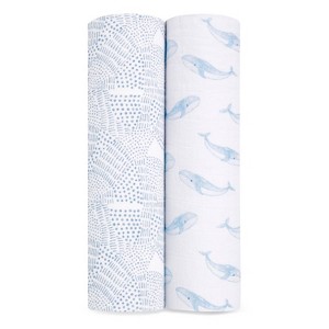 aden + anais Organic Baby Swaddle Blankets - 2pk - 1 of 4