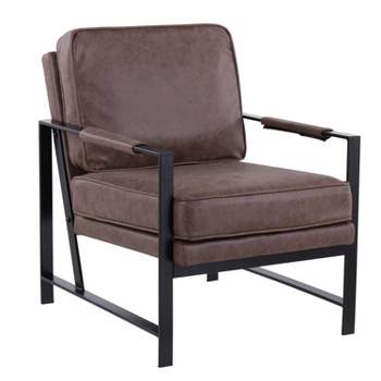 Franklin Arm Chair Leather/Steel - LumiSource